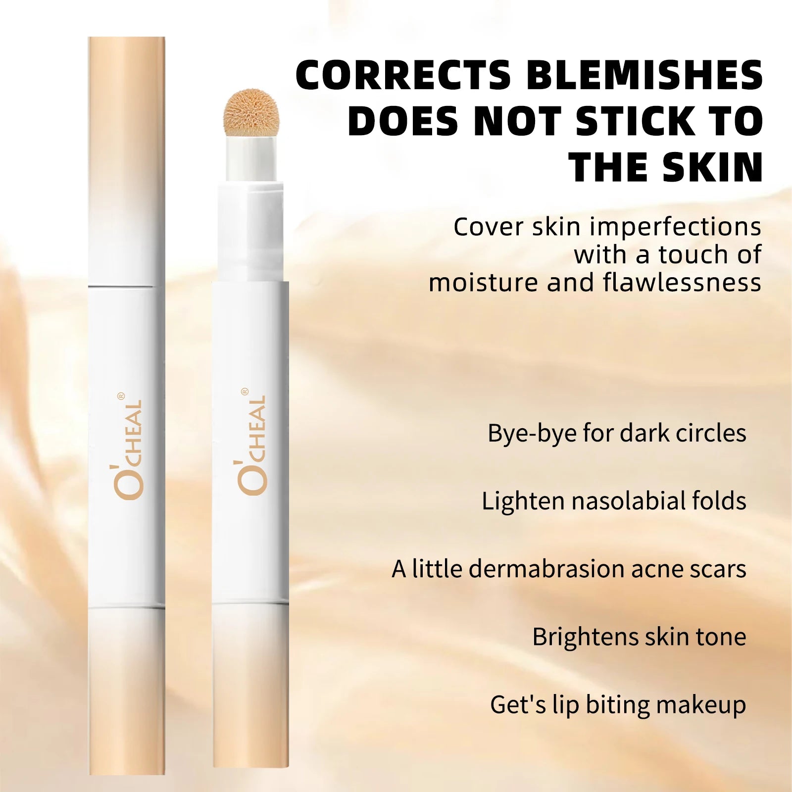 Ocheal 3 Color Face Foundation Concealer Pen Long Lasting Waterproof Corrector Contour Concealers Stick Cosmetic Makeup Oasis Select