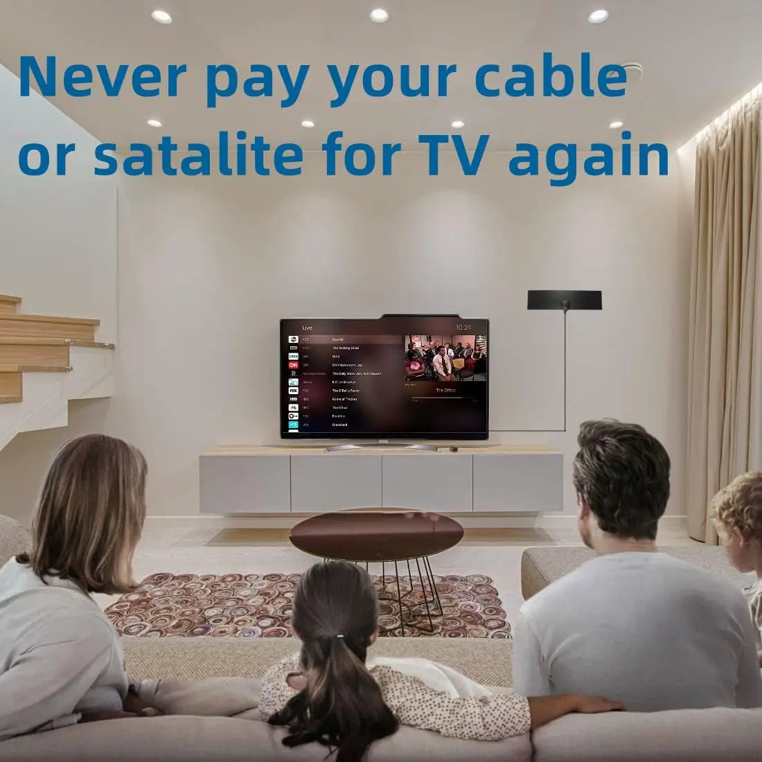 Indoor Digital TV Antenna HDTV 4K 1080P with Signal Amplifier DVB-T2 for Clearer Picture Quality Oasis Select