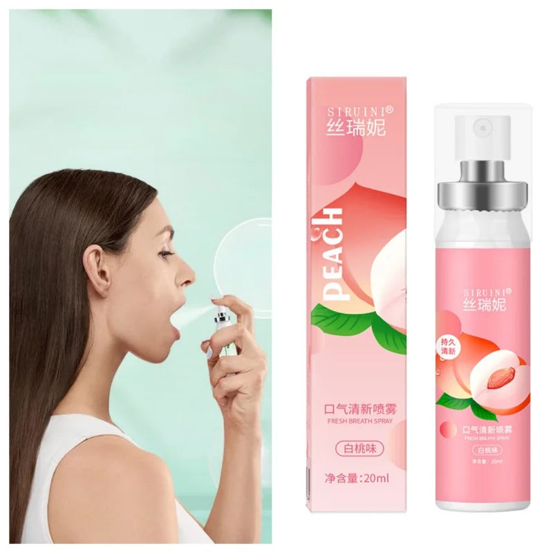 White Peach Oral Breath Spray 2×20ml | Fruity Fresh Mist