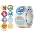 500pcs/roll 1 inch Cute Cartoon Stickers for Gift Wrap, Envelope Closure, Small Business Office Supplies, Diy Decor Oasis Select 500pcs