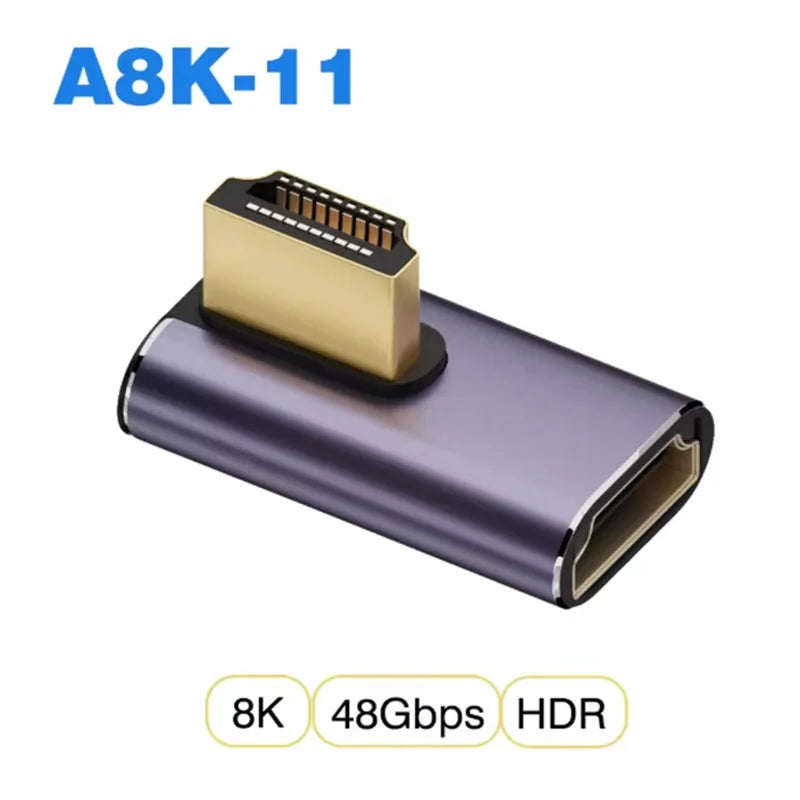 HDMI2.1 Cable Adapter HDMI Male to Female Converter Adapter Support 8K 60Hz 4K 120Hz 48Gbps For HDTV Computer Laptop Monitor Oasis Select A8K-11
