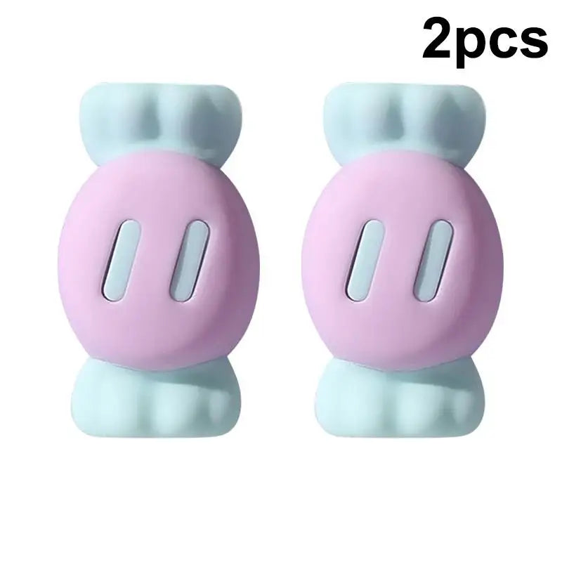 2 in 1 Silicone Cartoon Charging Cable Protector Anti Break Data Line Head Cover for Phone Cord Storage and Protection Oasis Select A