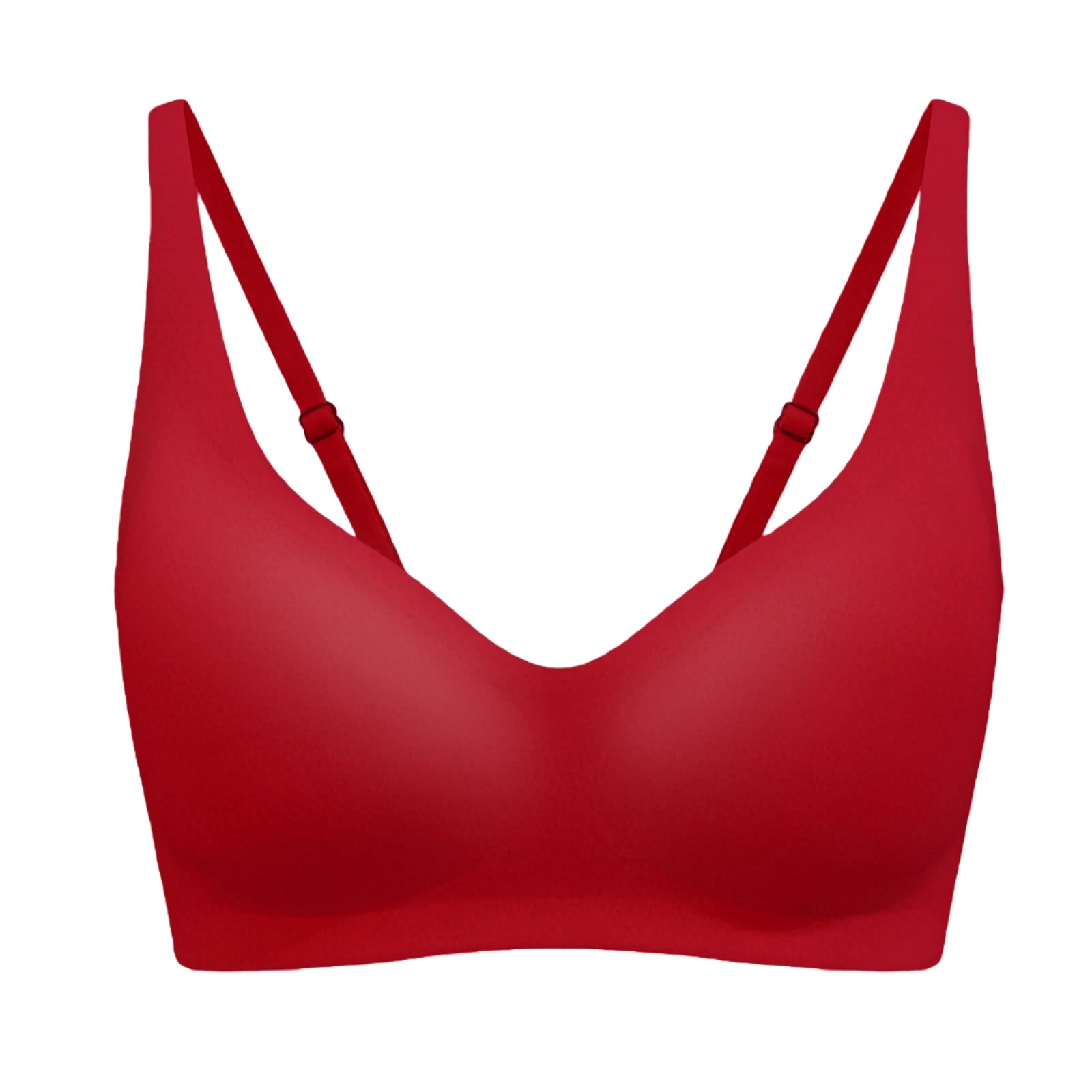 Women Seamless Bra One-Piece Underwear Wire-Free Gather Anti-Sagging Bralette Invisible Underwear Soft and Comfortable Underwear Oasis Select Dark Red M