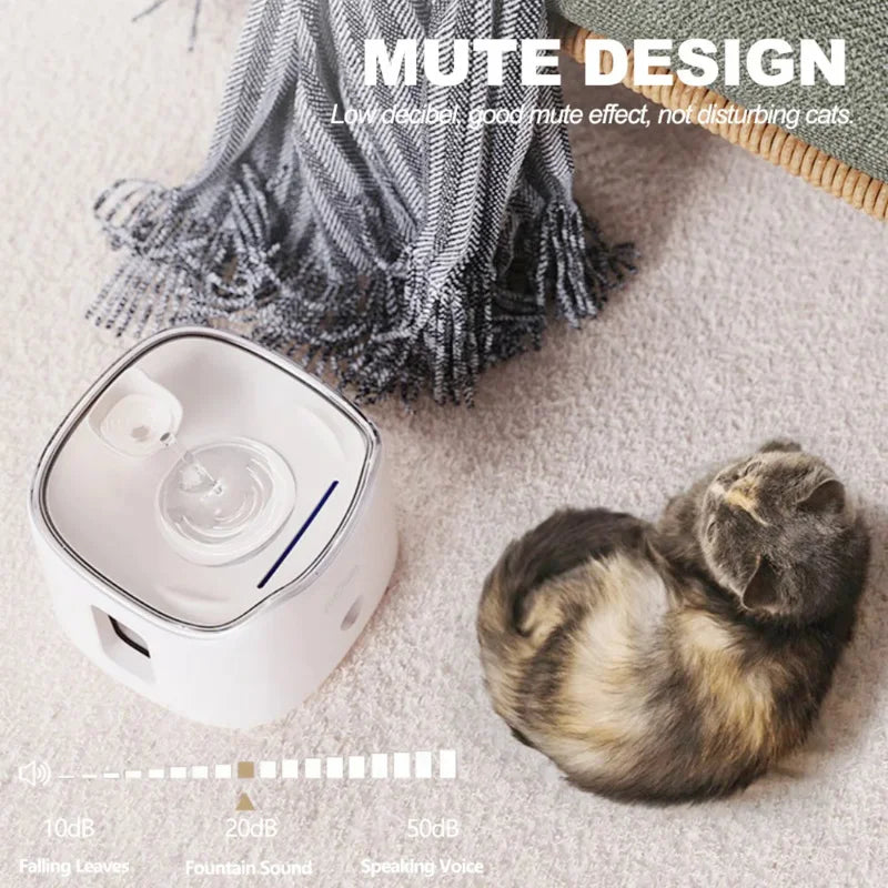 Automatic Cat Water Fountain 1.5L Pet Water Drinker Mute Water Dispenser Dog Watering For Dog Puppy Kitten Pussy Cat Accessories Oasis Select