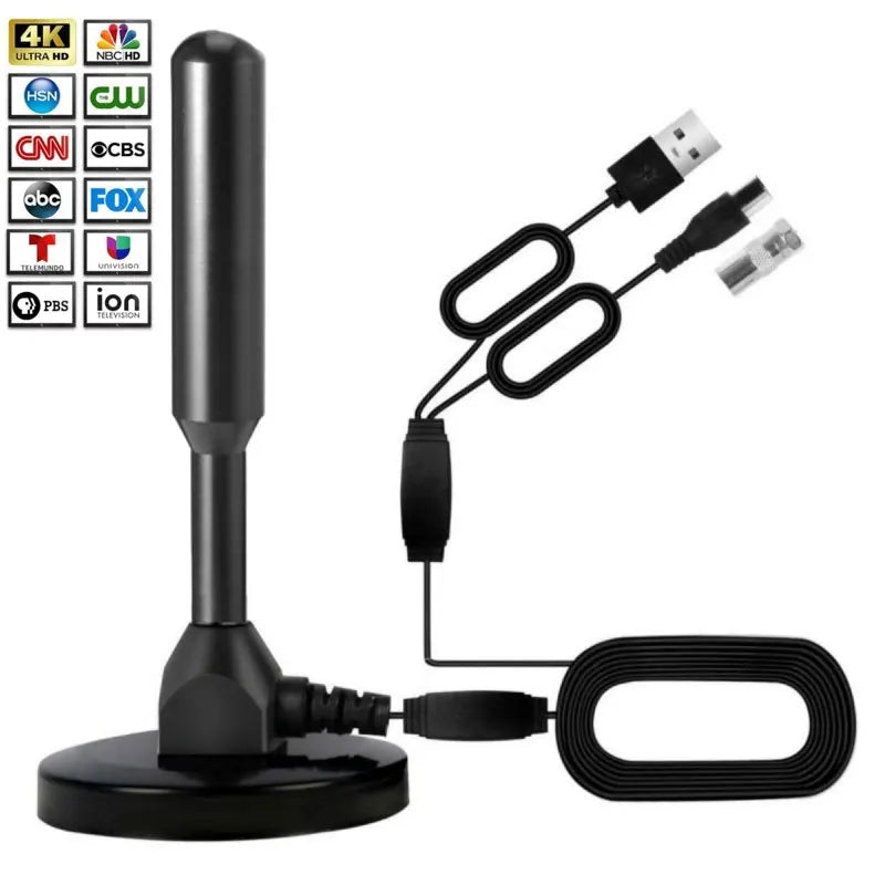 2025 New Terrestrial Digital TV Antenna 4K Indoor and Outdoor Suction Cup TV Antenna DTMB Antenna Home DVB-T Oasis Select black