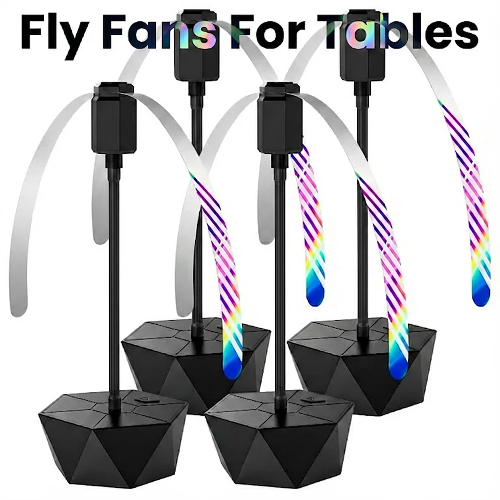 Fly Fans for Table, Soundless Fly Repellent Fan with Soft Blades and Hanging Hook, Handy for Outdoor Use Restaurant BBQ Picnic Oasis Select