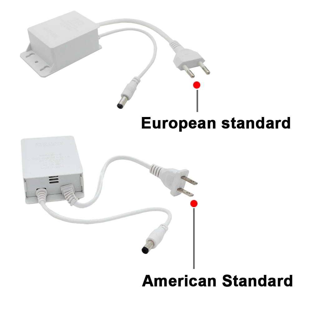 Waterproof DC12V 2A EU US Power Adapter Supply For CCTV Security Surveillance AHD Camera NVR DVR Input AC100V-240V 5.5mm*2.1mm Oasis Select