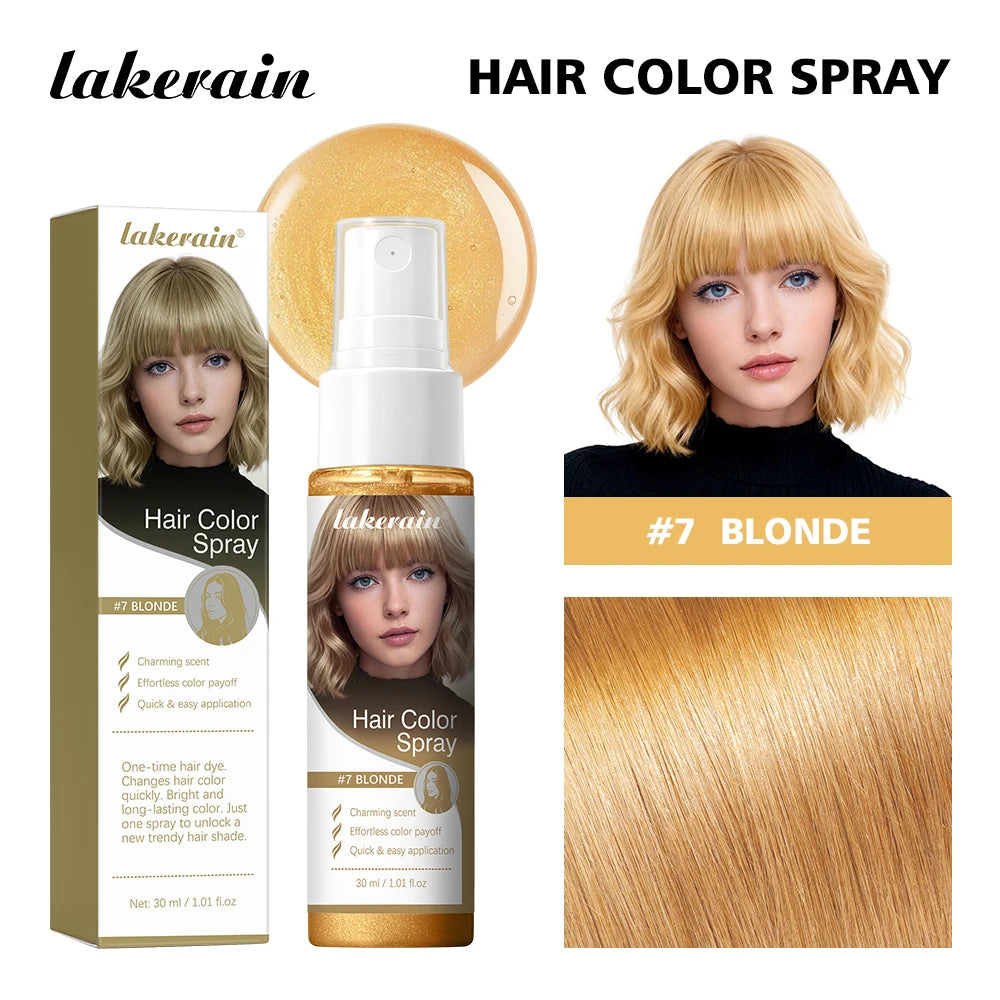 Hair Color Spray Disposable Hair Dye Spray DIY One-Time Hair Color Liquid Washable 8 Colors Party Temporary Hair Styling Spray Oasis Select Blonde