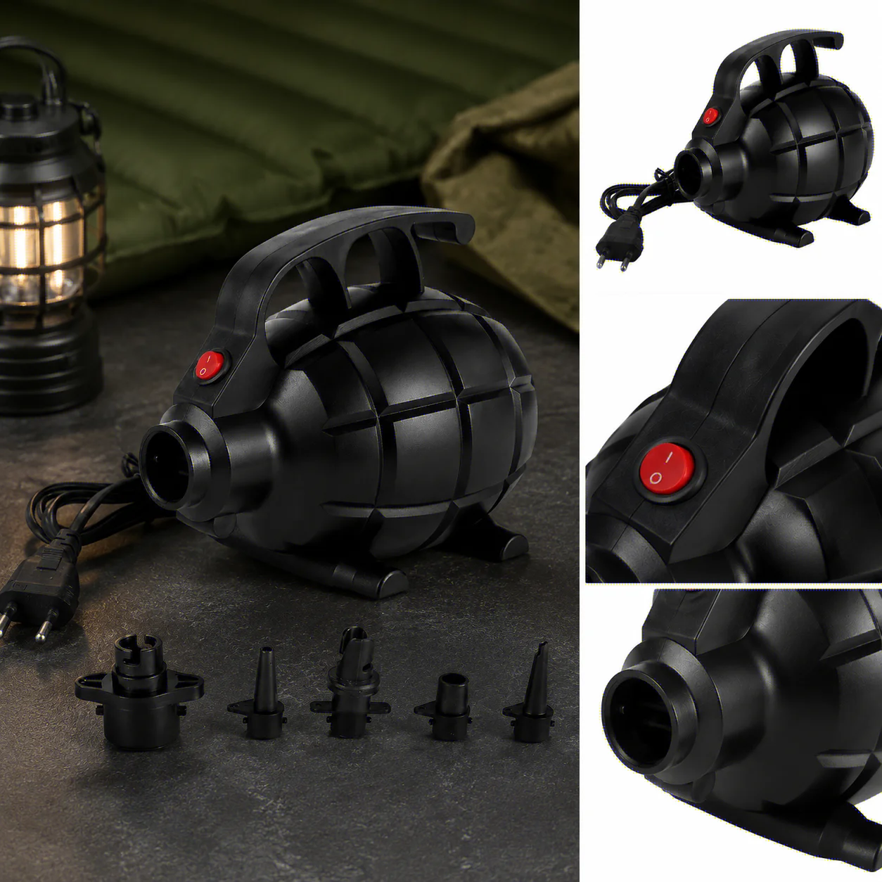 600W Electric Air Pump Inflation Deflation Dual Use with EU Plug Inflatable Pool Camping Home Use Oasis Select