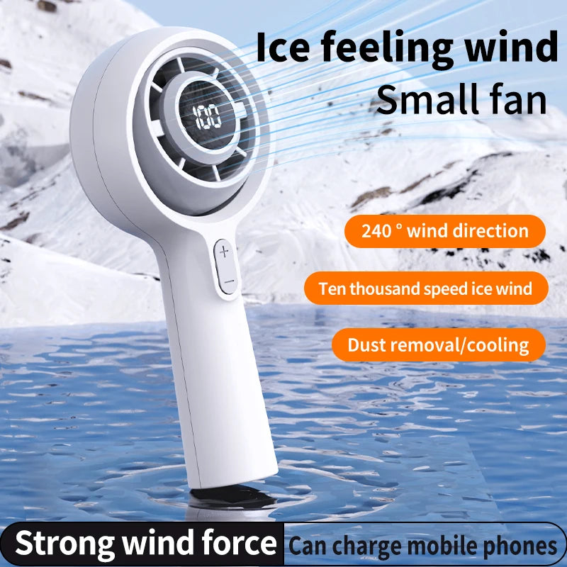 Mini Handheld Rechargeable Fan – High-Speed Brushless 3000mAh
