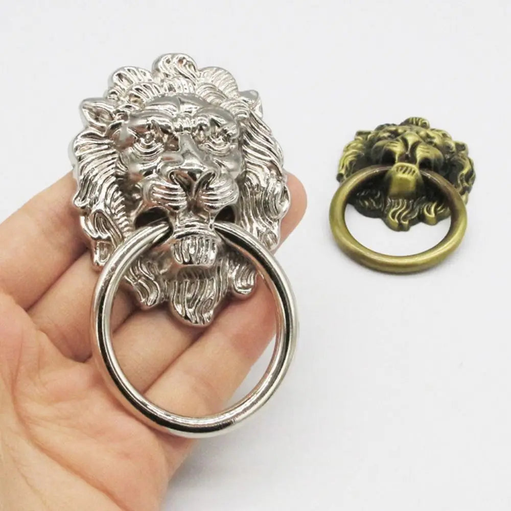 New Antique Lion Head Door Handle Decorative Pull Zinc Alloy Kitchen Cabinet Handles Home Hardware Multifunctional Drawer Knobs Oasis Select