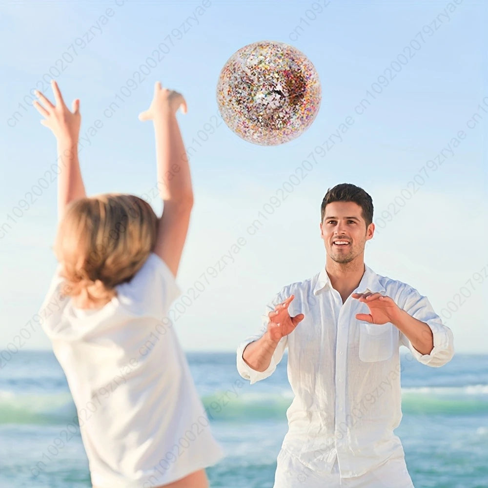 1pc Inflatable Beach Ball PVC Sequin Bal Summer Beach Swimming Pool Party Water Sports Fun Accessories Oasis Select Colorful