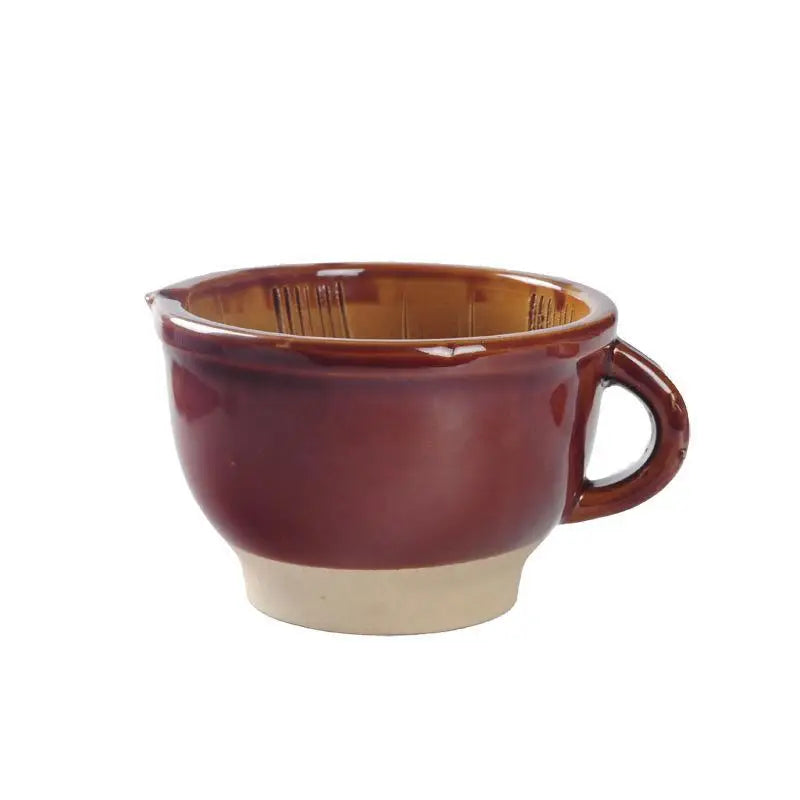Ceramic Mortar And Pestle Set With Natural Wood Pestle Non Slip Base Perfect For Kitchen Grinding Spices Herbs Garlic Oasis Select one size