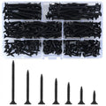LIKE WISH 220Pcs Carbon Steel M3.5 Flat Head Screw Set, Essential Assortment Kit For Cross Screw Self-Tapping Oasis Select Black