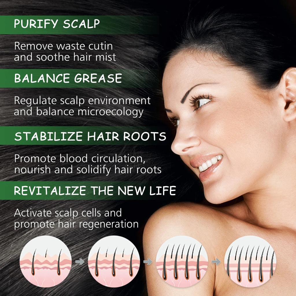 Rosemary Shampoo Anti Hair Loss Fluffy Hair Oil Control Nourishing Repair Dry Frizzy Damaged Hair Strengthening Roots Shampoo Oasis Select