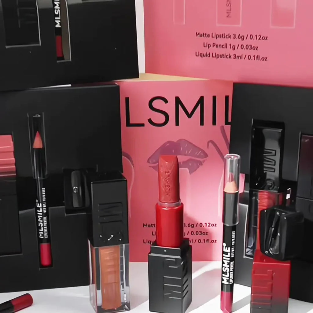 MLSMILE Matte Lipstick Set – Velvet Lip Glaze & Liner Kit Lip Makeup Kit Oasis Select