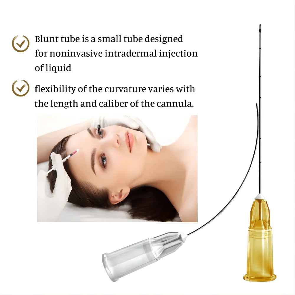 Medical Sterile microcannula 18G 23G 25g 27G 50mm 70mm Blunt Tip Micro Cannula Needle for Injectable Hyaluronic Acid Fillers Oasis Select