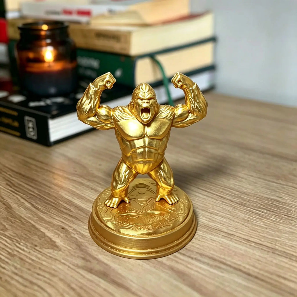 Roaring Muscular Gorilla Mini Figurines Cool Gorilla Statues for DIY Painting Desk Home Office Desktop Ornaments Decoration Gift Oasis Select gorilla1 10x7.7x6.2cm