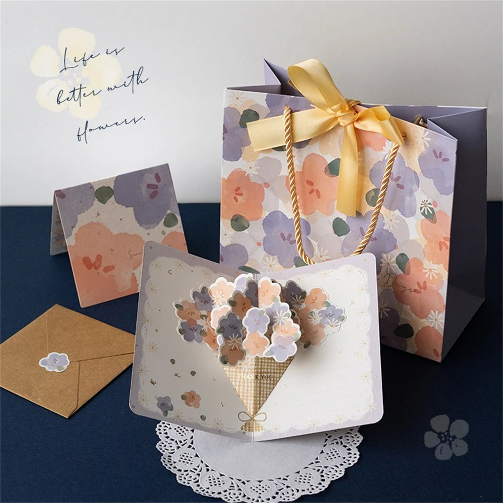 3D Pop-Up Floral Greeting Card | Valentine's & Mother's Day