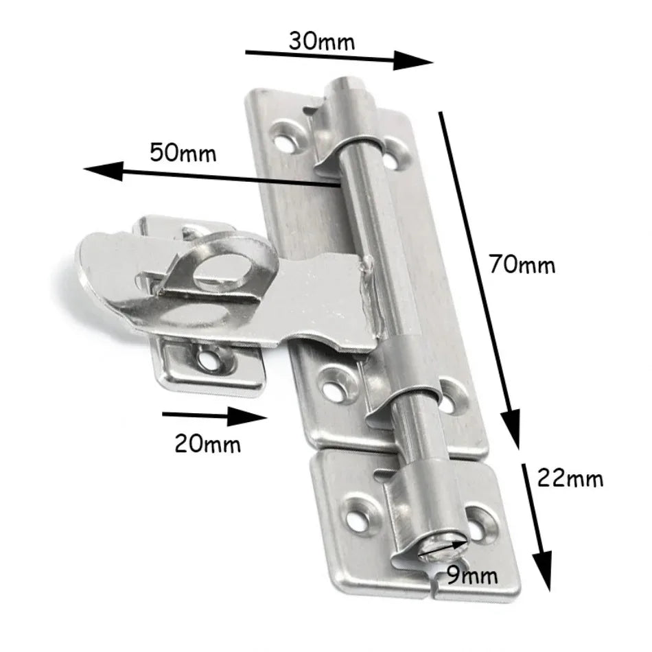 4 Inch Hardware Door Lock Stainless Steel Barrel Bolt Latch Padlock Clasp Set Brushed For Locking Door Window Drawer Cupboard Oasis Select