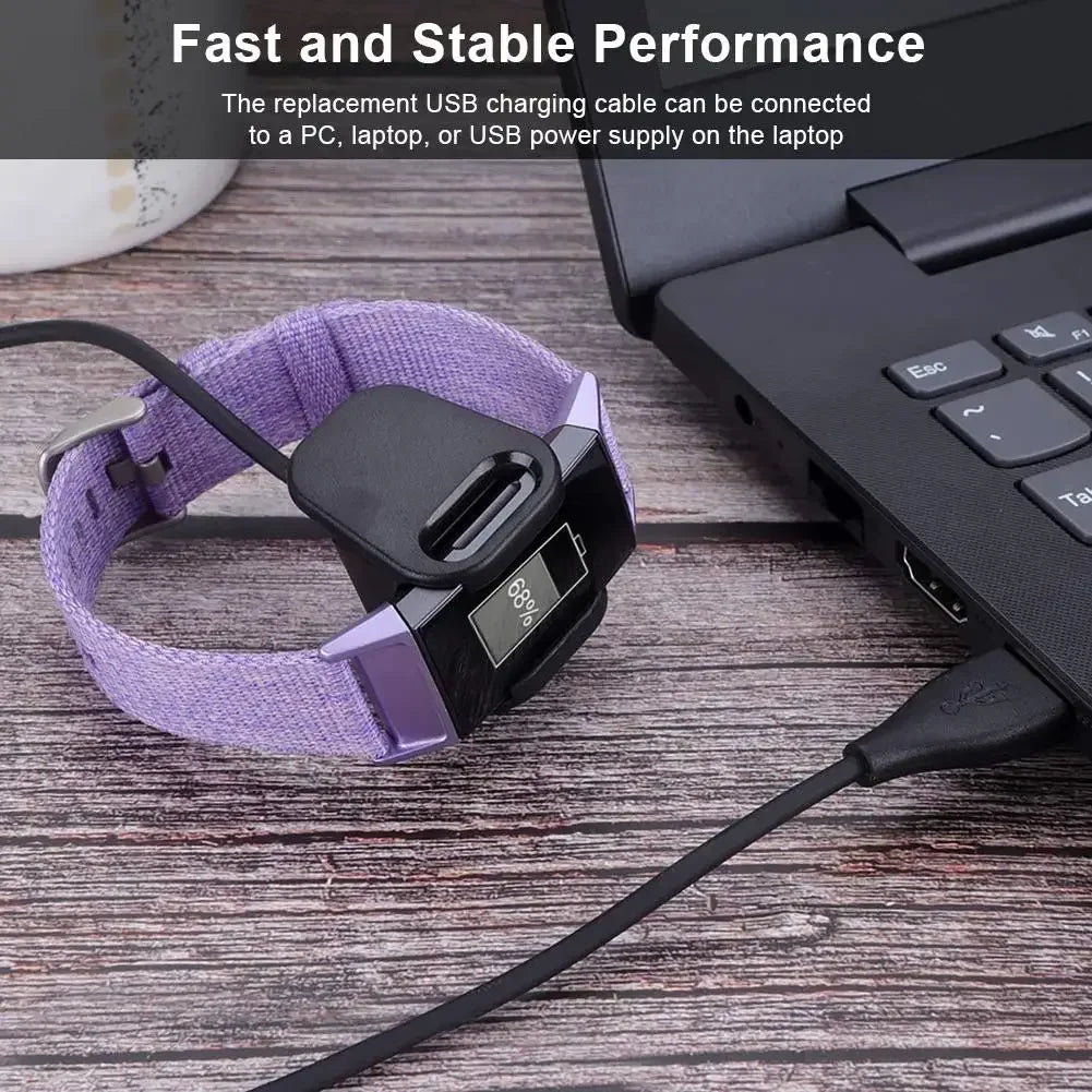 USB Charger Cable for Fitbit Charge 2, 3 & 4 – 1m Dock Cord Smartwatch Charger Cable Oasis Select
