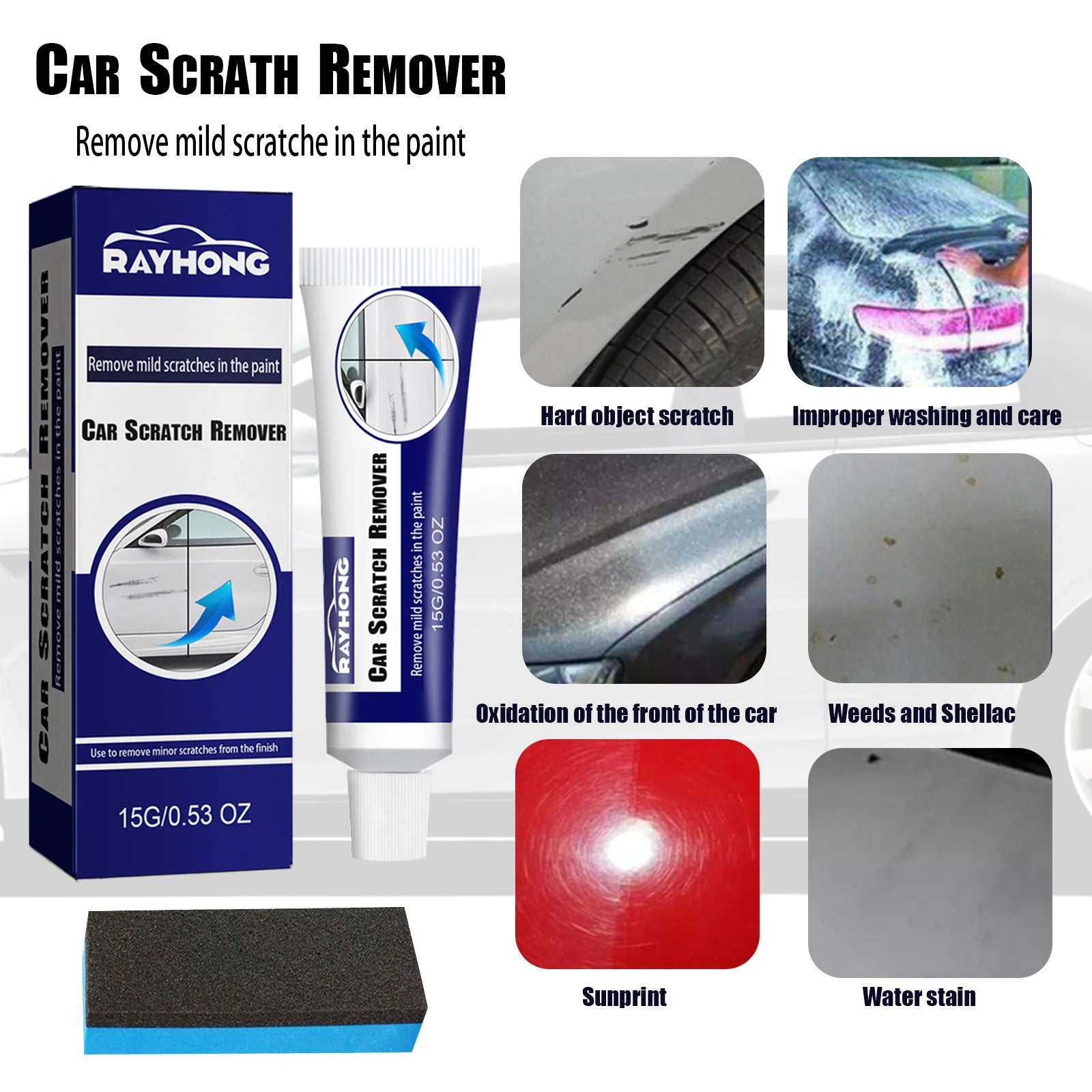 Rayhong Car Scratch Remover & Swirl Repair Polishing Paste Car Scratch Remover Oasis Select
