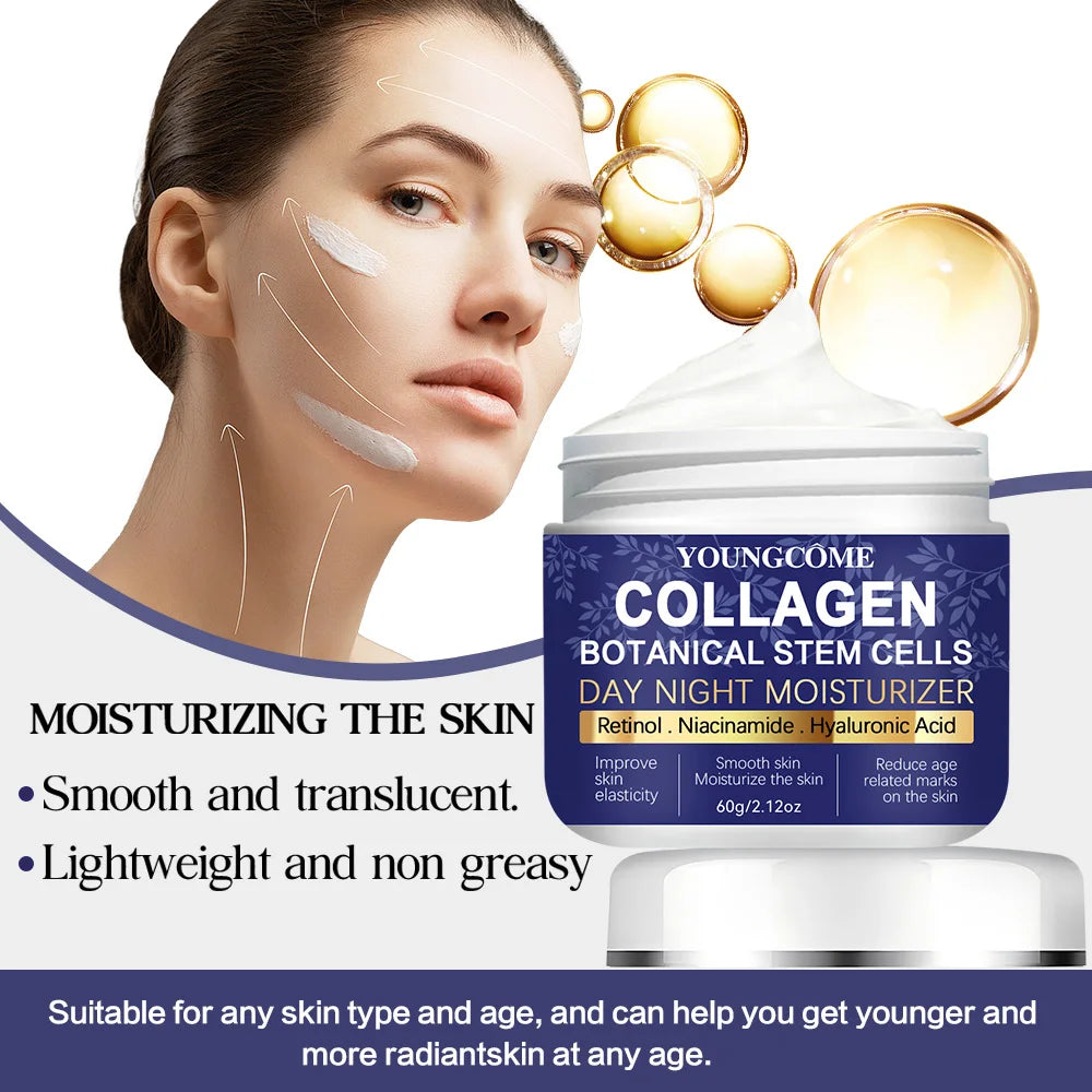 Collagen Face Moisturizer with Airless Pump - Collagen Botanical Stem Cells Cream for Skin with Retinol Niacinamide Oasis Select