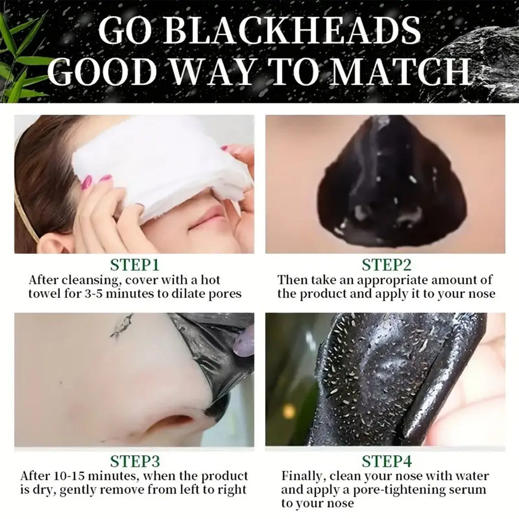 Bamboo charcoal cleansing mask Blackhead Removal Deep Mask Deep Cleansing Cleansing Exfoliating Mask Treatment Black Mask Oasis Select