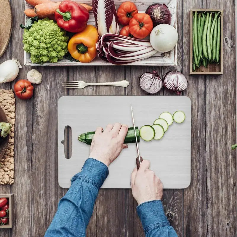 Titanium Cutting Board Double-Sided Chopping Board Food Grade Kitchen Cutting Mat Portable Cutting Board Serving Tray for Meat Oasis Select