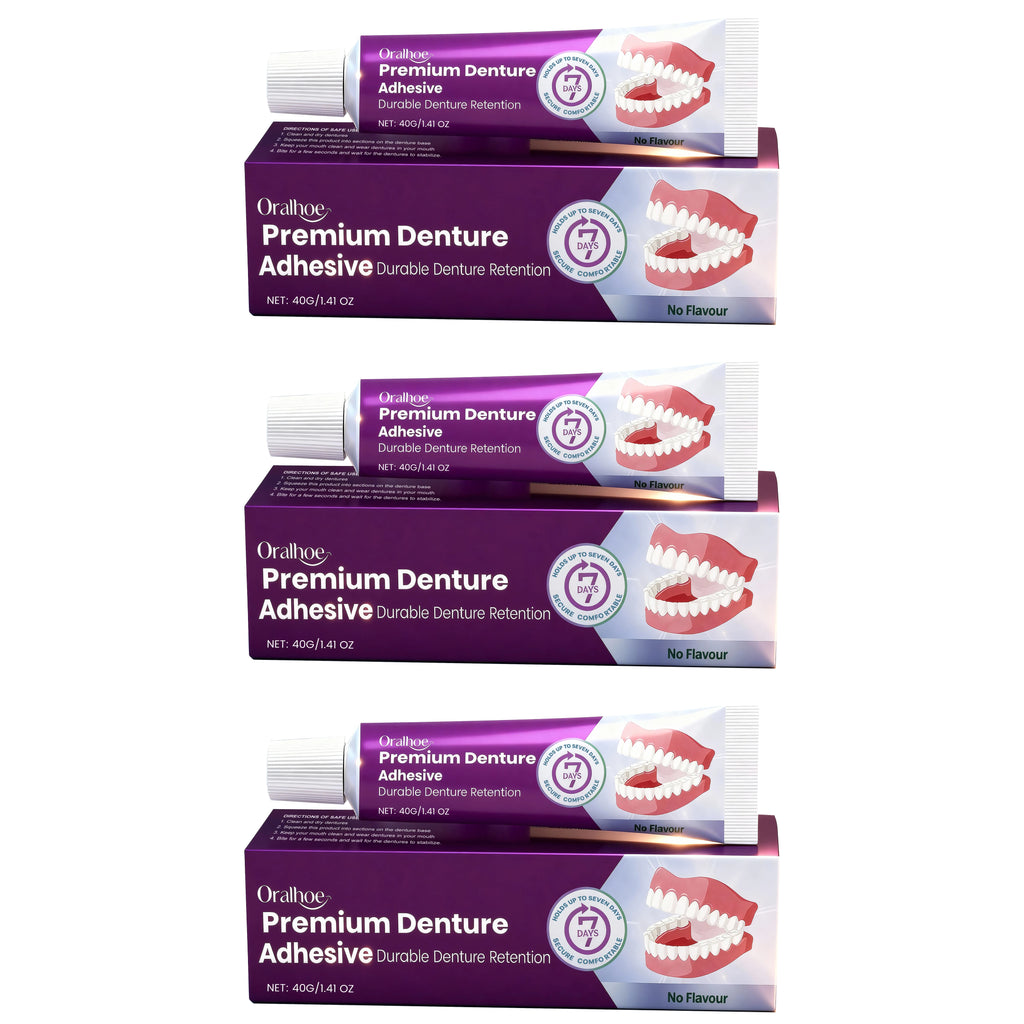 Oralhoe Denture Adhesive Cream – Strong Hold & Comfort Denture Adhesive Cream Oasis Select 40g x3 boxed China Mainland
