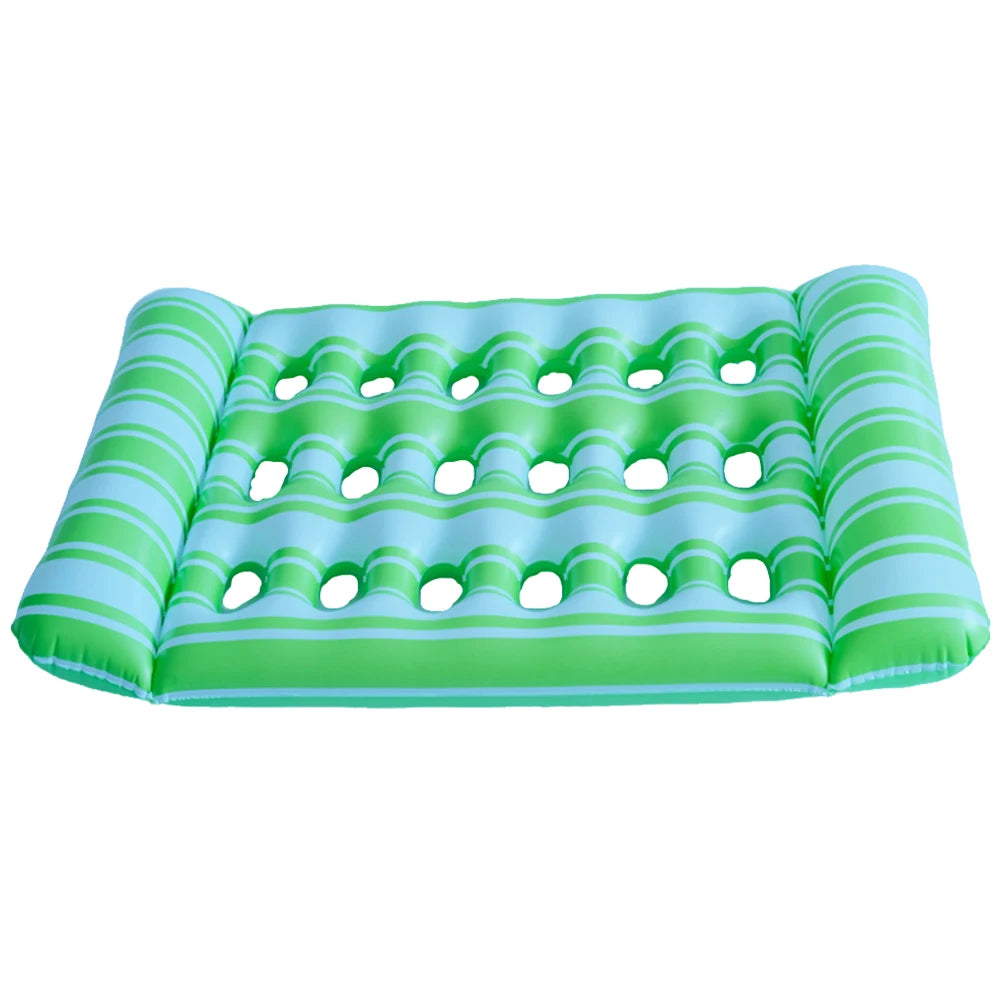 Inflatable Water Sleeping Bed PVC Floating Lounger Air Mattress Foldable Swimming Pool Air Mattress Outdoor Swimming Toys Oasis Select