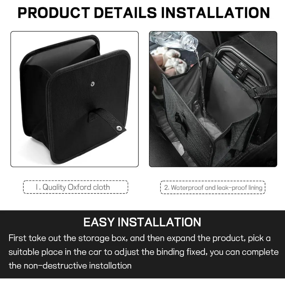 Hanging Foldable Car Trash Can Waterproof Leakproof Auto Garbage Can Large Capacity Vehicle Organizer Interior Accessories Oasis Select