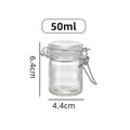 50/100ml Glass Bottle Sealed Jar For Kitchen Food Pickle Fruit Canned Transparent Big Mouth Jam Bottle Storage Jar Household Oasis Select 50ML