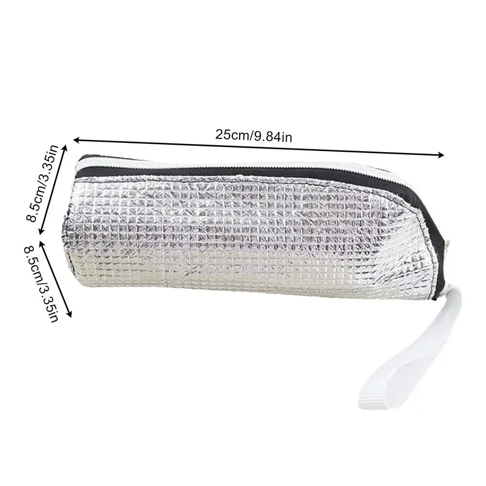 Insulation bag daily portable insulation bag aluminum foil portable can hang water cup insulation cover Water Bottle Cover Oasis Select Silver