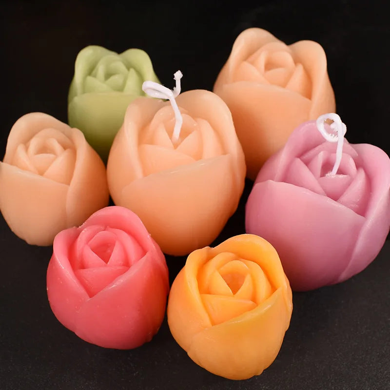 DIY Flowers Tulip Silicone Mold Handmade Scented Candle Plaster Resin Mold Homemade Cookies Chocolate Candy Baking Tool Oasis Select