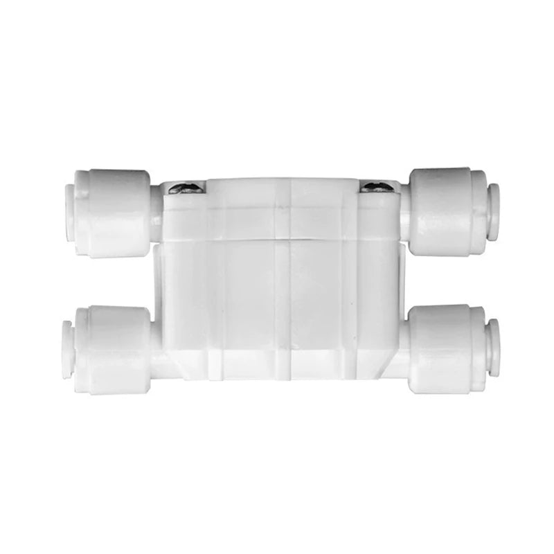 4 Way RO Auto Shut-Off Valve Switch 1/4" Water Purifier Reverse Osmosis Straight Drink Machines Quick Connect Fitting Oasis Select