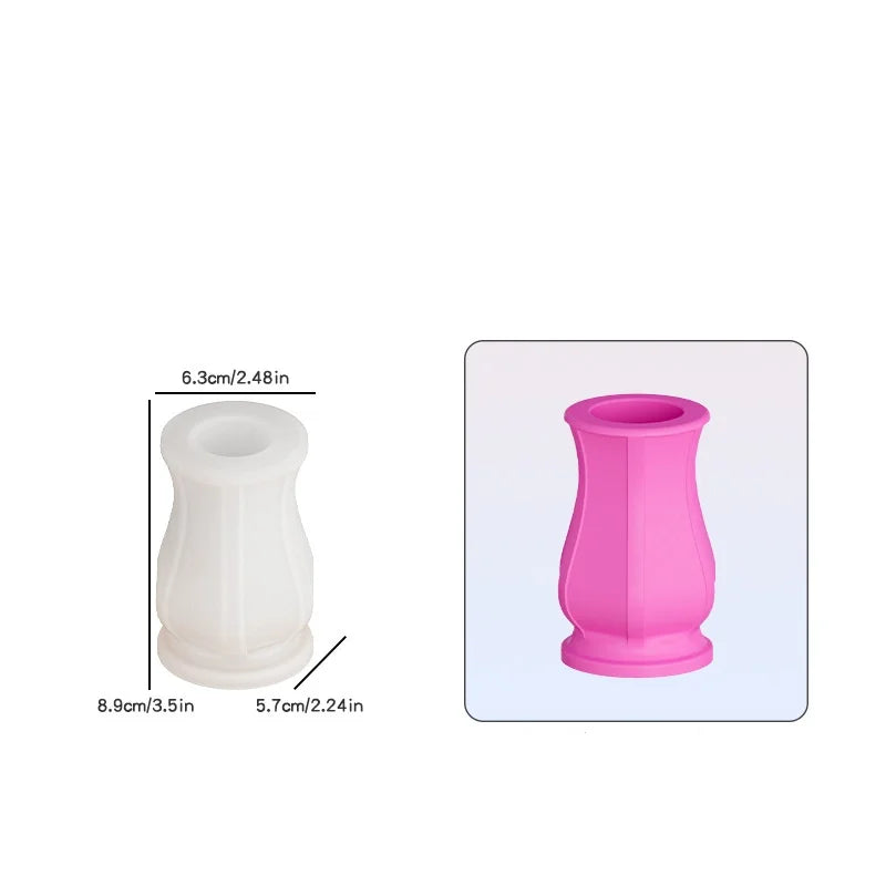 3D Modern Vase Silicone Mold DIY Flower Vase Molds Table Centerpiece Epoxy Plaster Concrete Flower Pot Mould Home Decoration Oasis Select Style 1