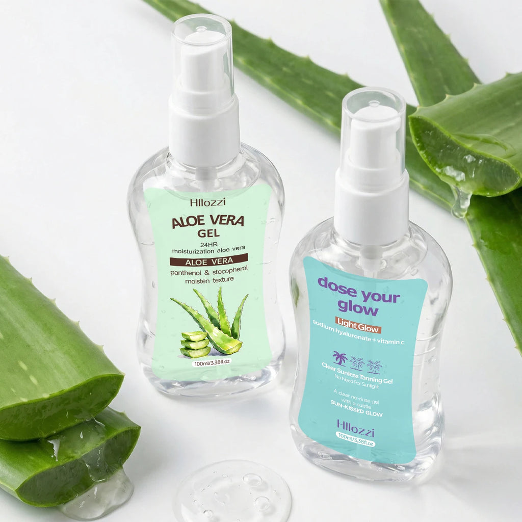 CLEAR SUNLESS TANNING GEL (LIGHT GLOW) ALOE VERA GEL,Long-lasting bronze color, moisturizes the skin, suitable for all skin type Oasis Select