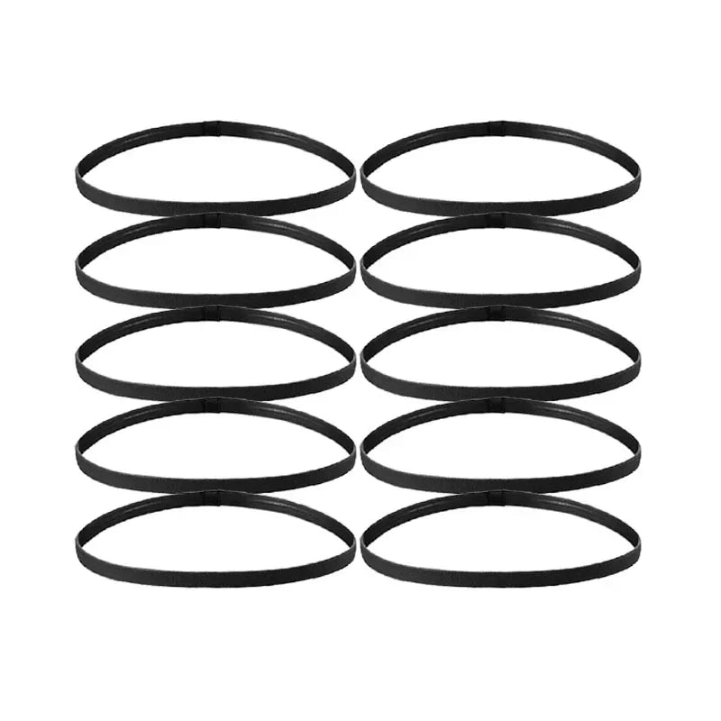 5/10pcs Sweat Absorbing Moisture Non-Slip Sports Hair Band Running Mountaineering Badminton Multifunctional Elastic Hair Band Oasis Select black-10pcs