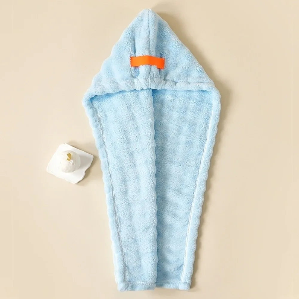 Microfiber Hair Drying Towel Wrap – Absorbent Turban Cap