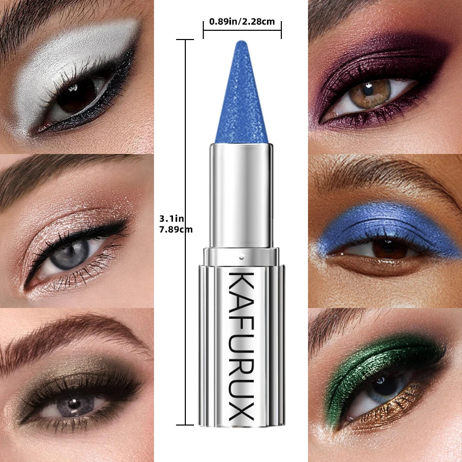 KAFURUX Metallic Glitter Eyeshadow Stick | 12 Colors, Waterproof