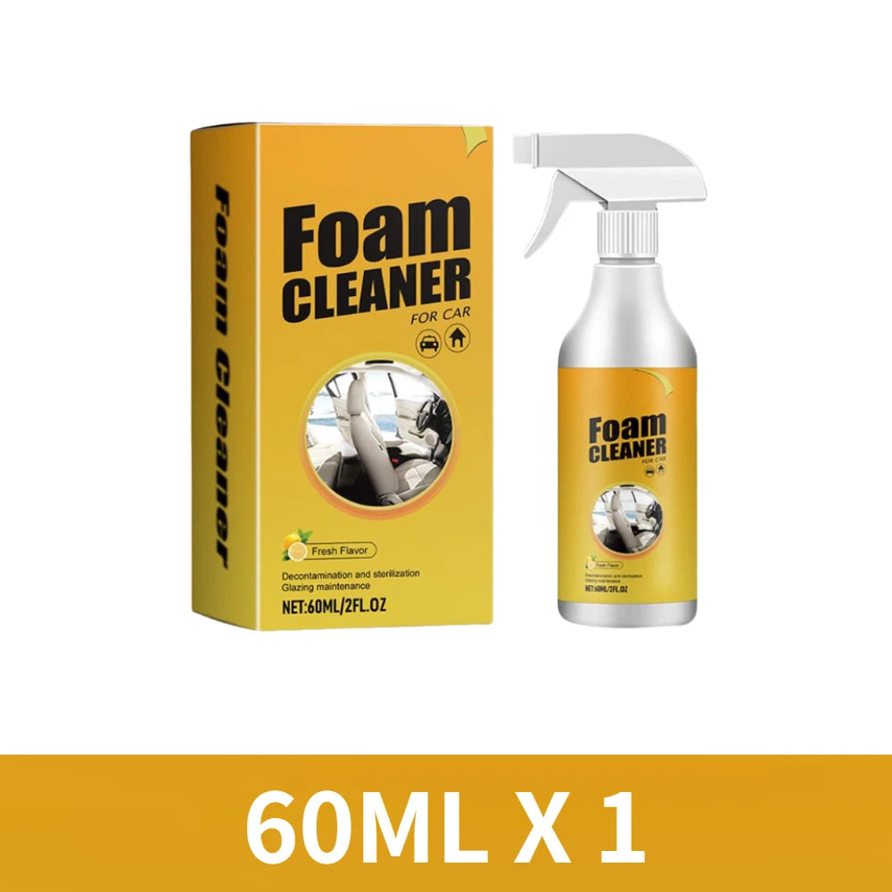 30-100ML Multifunctional Foam Cleaner For Car Interior Instrument Panel Seat Steering Wheel Stain Removal Foam Cleaner Spray Oasis Select 60ML X 1