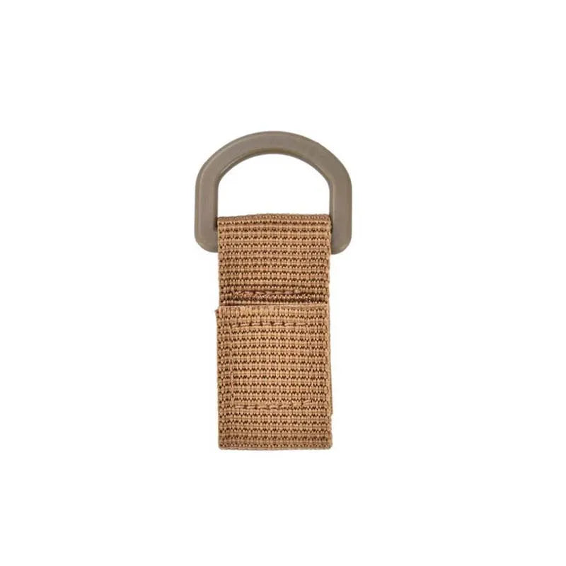 1/2pcs Ribbon Webbing Buckle Key Hook Clip Water Bottle Holder Climbing Carabiner Belt Backpack Hanger Hook Oasis Select 1pcs short-khaki