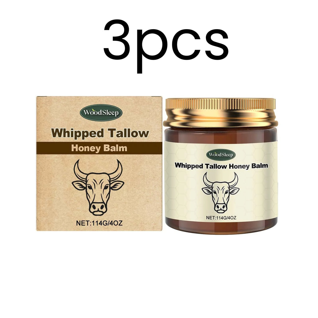WoodSleep Whipped Tallow Honey Balm – Deep Skin Moisturizer Whipped Tallow Balm Oasis Select 3pcs