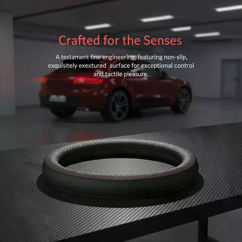 Universal Car Steering Wheel Cover For 37-38cm Steer Wheel Faux Leather Breathable Car Wheel Cover Interior Auto Accessories Oasis Select