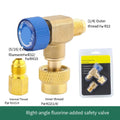 1pcs Car Air Conditioning Safety Valve 90° Right Angle CAR Air Conditioning Safety Valve R22/32/410 Connector Adapter Auto Parts Oasis Select A China Mainland
