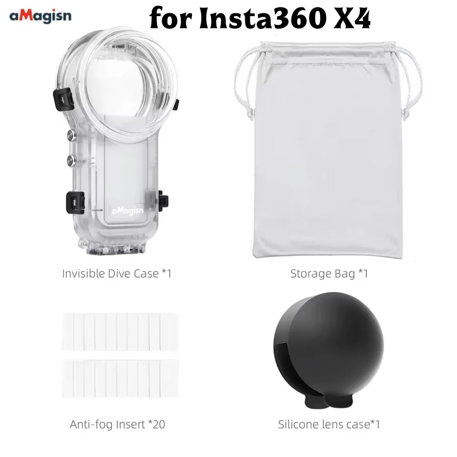 Insta360 X5/X4 60m Invisible Dive Case & Quick Release Mount