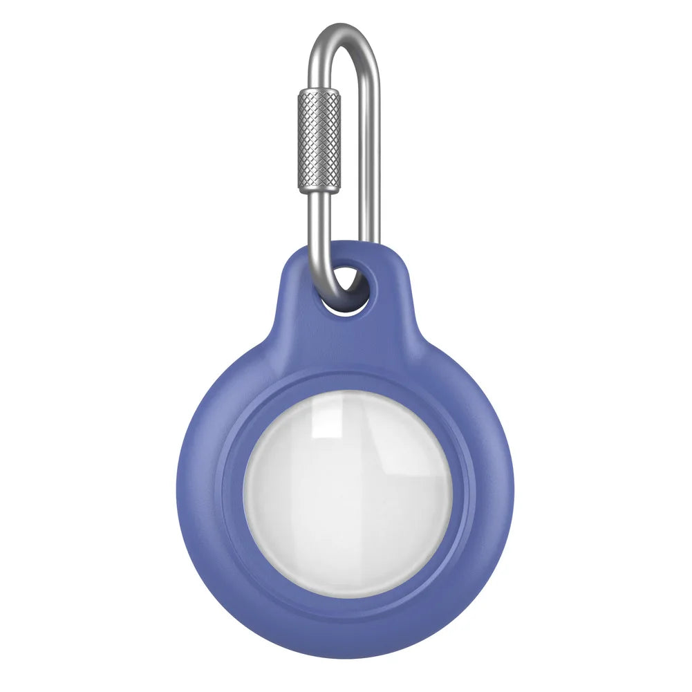 Compact ABS PC Shell Case for AirTag 2 Delivers Waterproof Coverage Drop Protection and Carabiner Clip for On-the-Move Use Oasis Select Blue