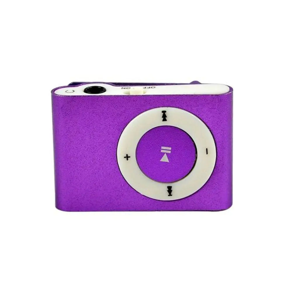 Mini Waterproof Metal Media Player Walkman Mirror MP3 Player Sport MP3 Clip MP3 Music Player Oasis Select Purple