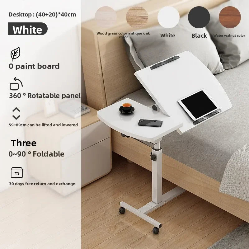 Multi-functional Popular mobile lifting bedside table laptop computer desk for office use, can lift simple table Durable Oasis Select